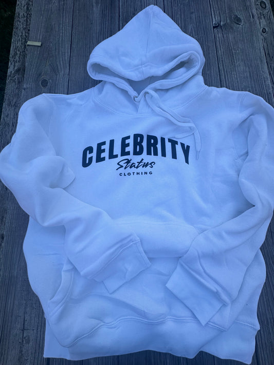 White Celebrity Status Pullover Hoodie