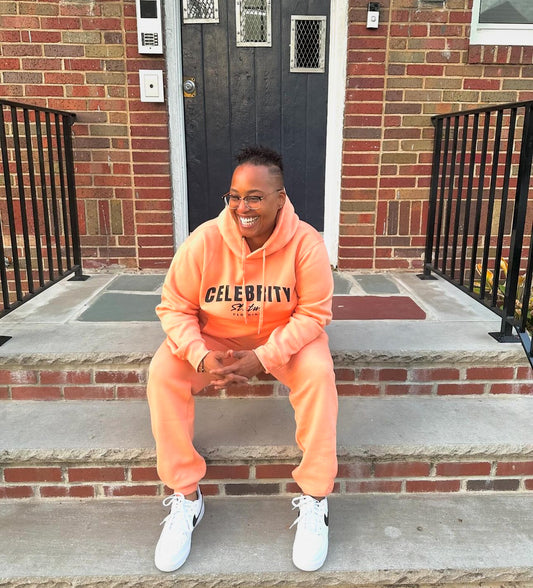 Peach Celebrity Status Hoodie and Jogger Set