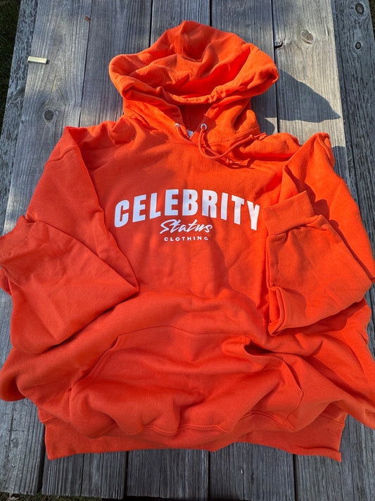 Orange Celebrity Status Logo Hoodie